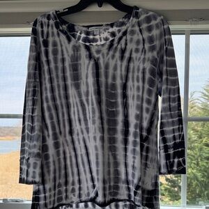 James Perse Black and White Long Sleeve Top